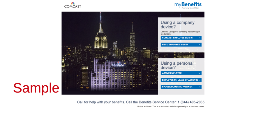 Comcast Employee Benefits Login