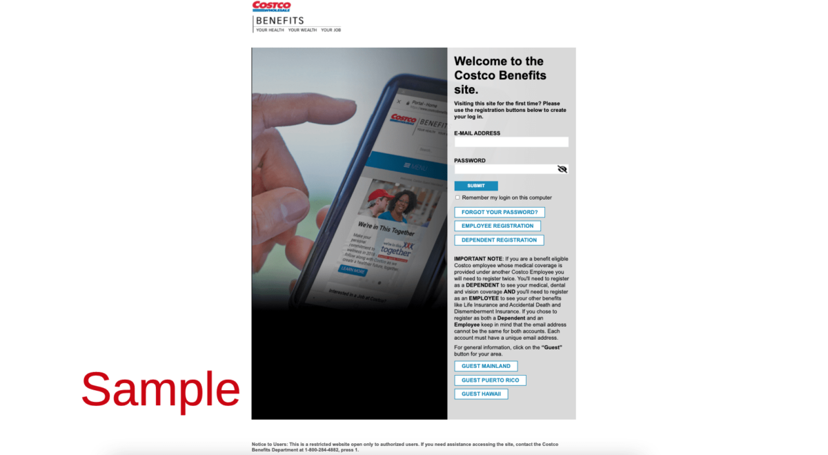 Costco Employee Benefits Login / Register / Enrollment Benefits Account Manager