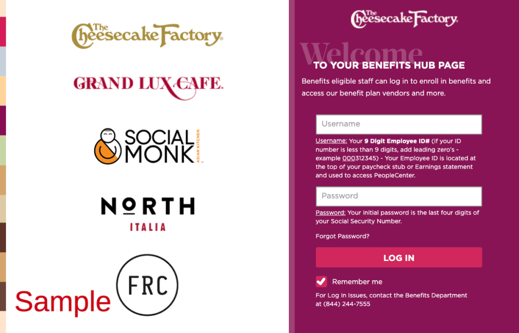 The Cheesecake Factory Employee Benefits Login Enrollment Register Online Account