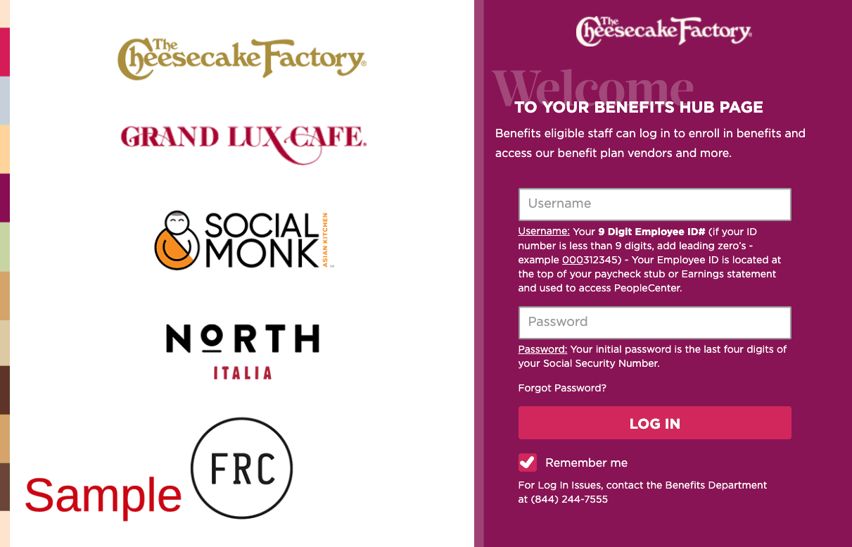 The Cheesecake Factory Employee Benefits Login Enrollment Register Online Account