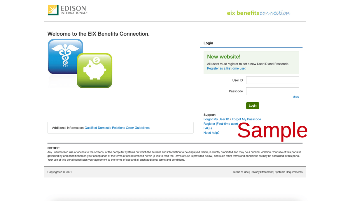 Edison International Employee Benefits Login / Enrollment Benefits Account Manager