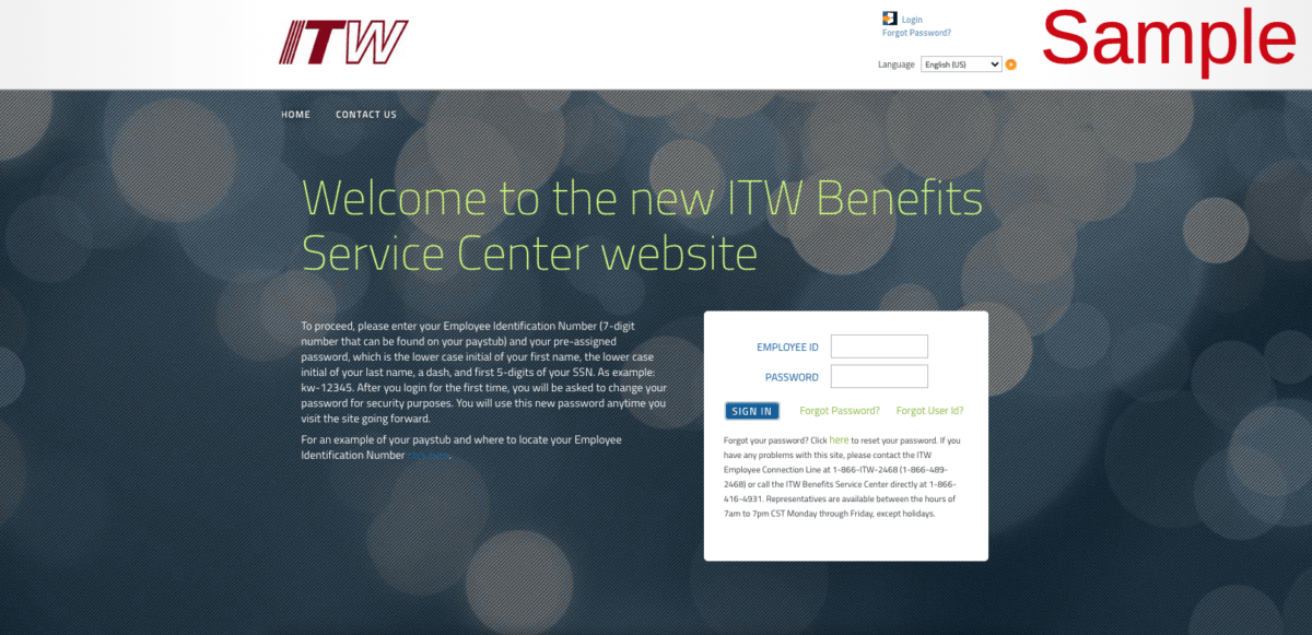 ITW Employee Benefits Login / Register / Enrollment Benefits