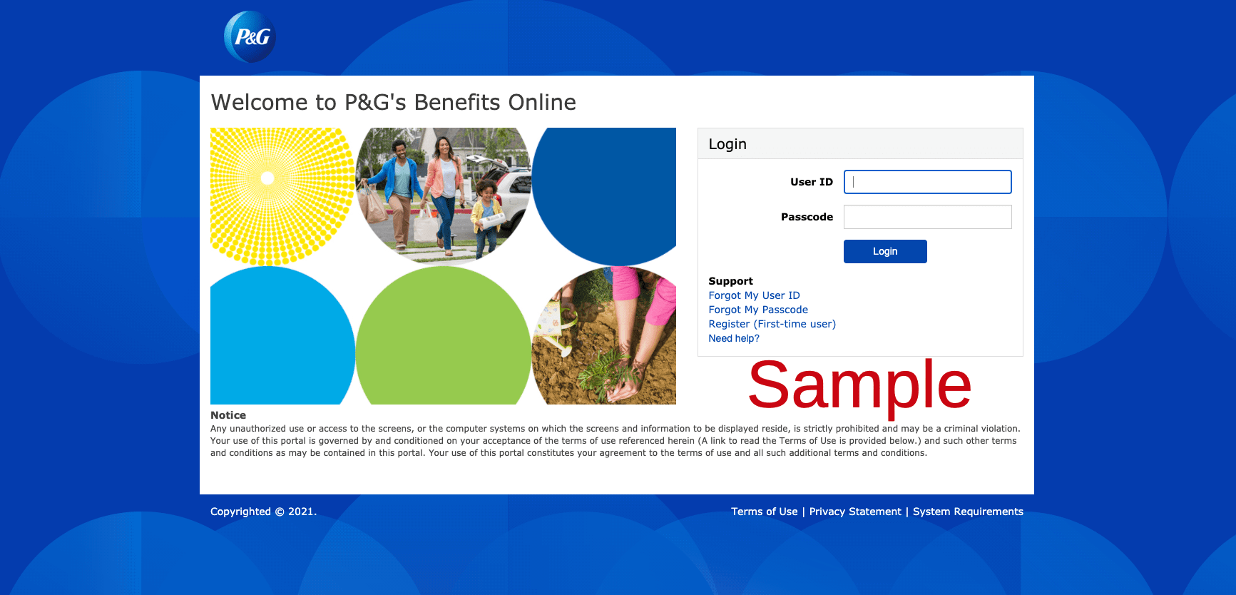 Proctor & Gamble Employee Beneifts Enrollment Login Register