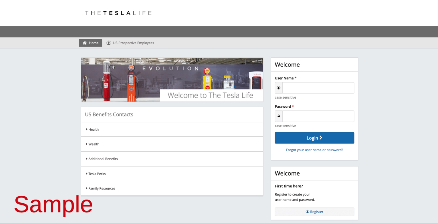Tesla Employee Benefits Login / Register / Enrollment Benefits