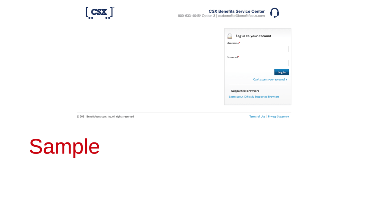 Csx Log CSX Corporation Employee Benefits | Login / Enrollment | Benefits ...