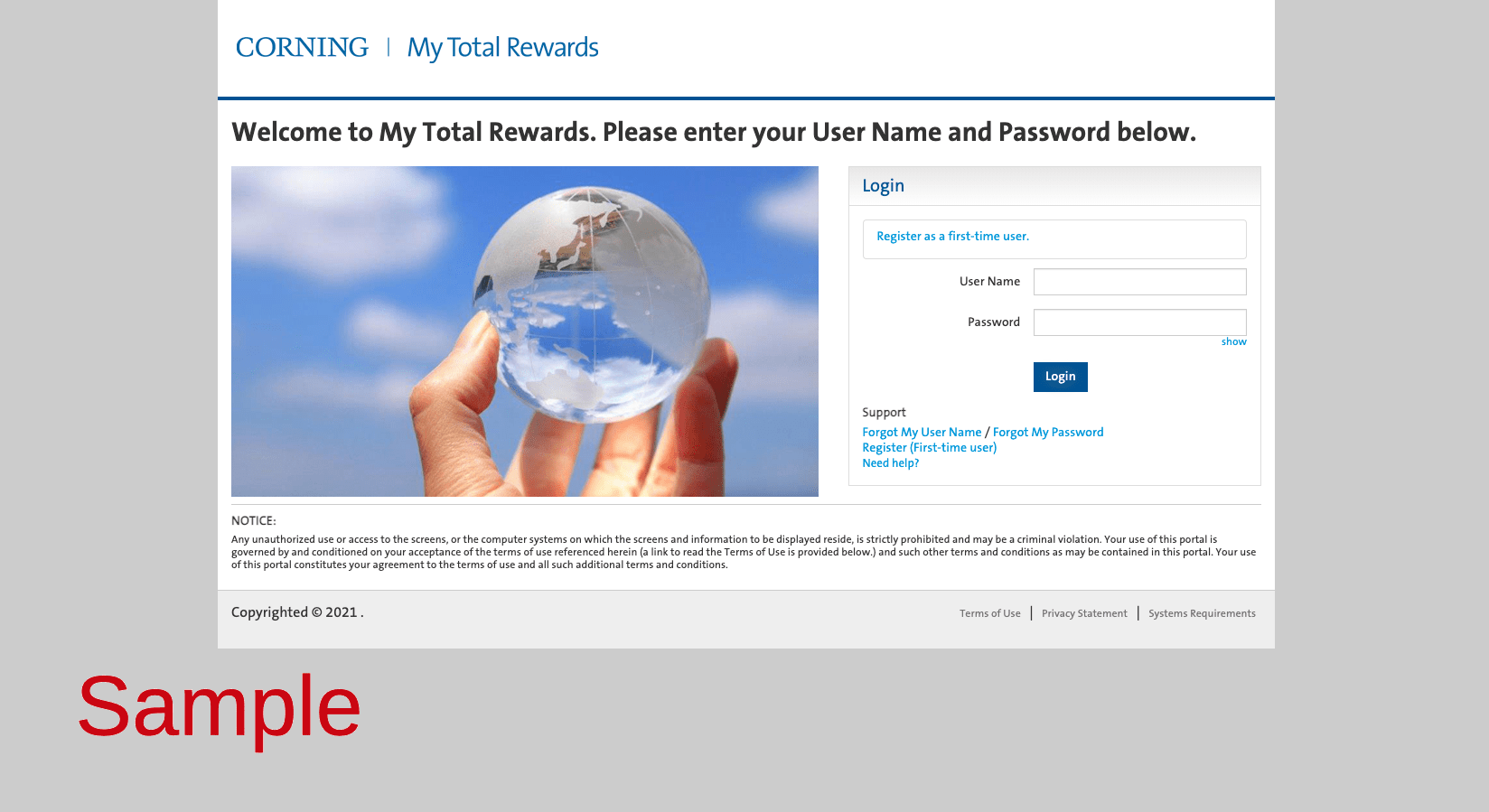 Corning Employee Benefits Login / Register / Enrollment Benefits Account Manager