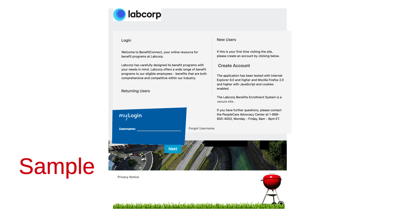 LabCorp employee benefits register login enrollment