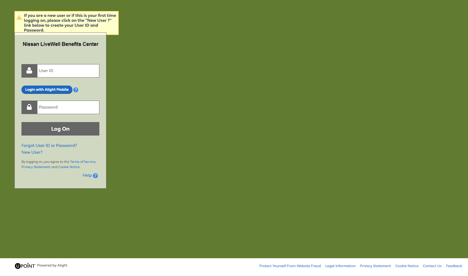 Nissan Employee Benefits Login Register Enrollment Page