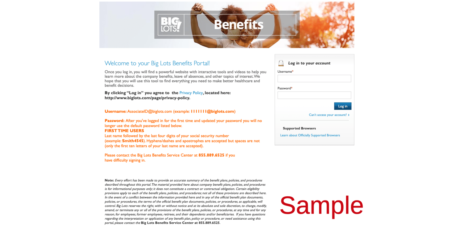 Big Lots Stores, Inc. Employee Benefits Portal Handbook
