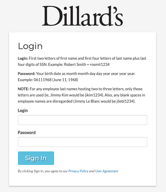 Dillard's Employee Benefits 2023 Handbook Discount