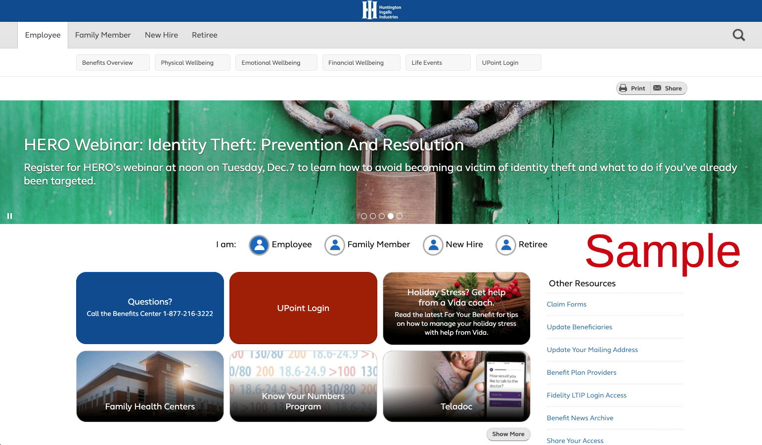 Huntington Ingalls Industries Employee Benefits Page Login Register Enrollment
