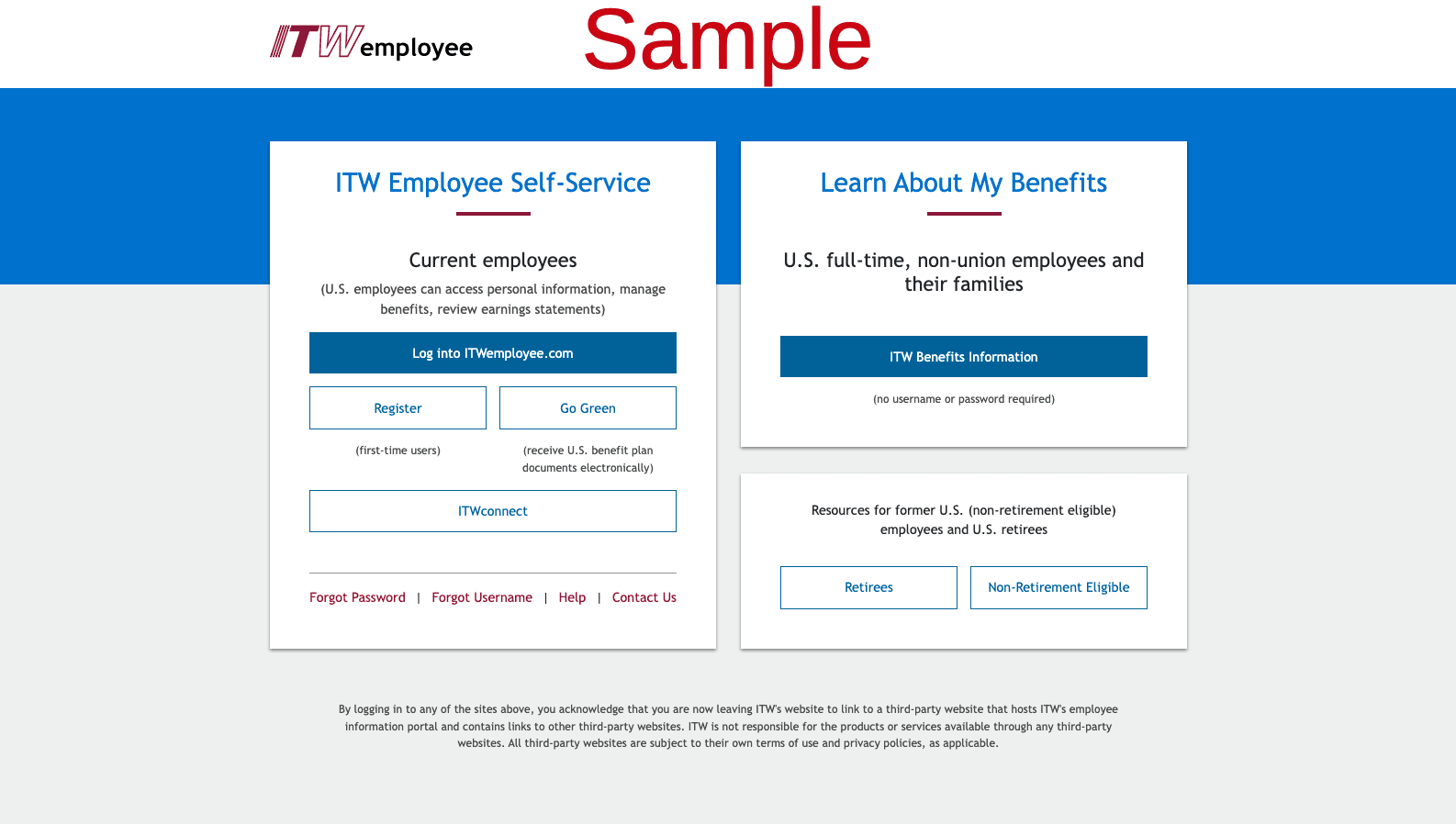 Illinois Tool Works Inc Employee Benefits Portal ITW