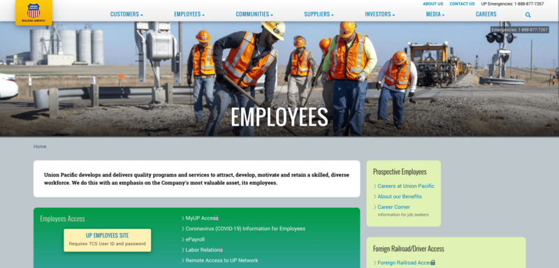 Union Pacific Corporation | Employee Benefit | Careers