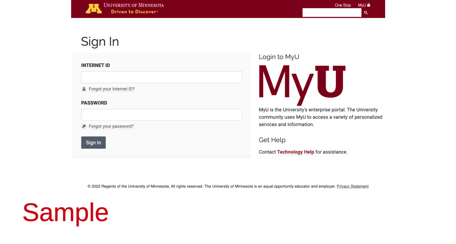 University of Minnesota U of M Employee Benefits MyU