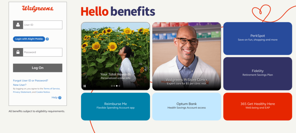 Walgreens Co Employee Benefits Page Register Login Enrollment