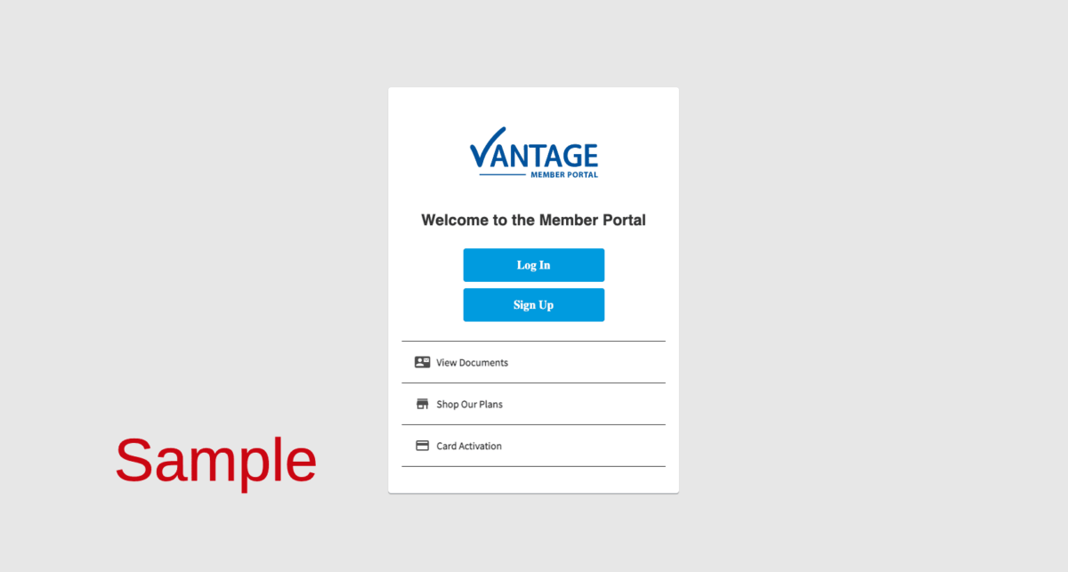 Vantage Health Plan OverTheCounter Member Portal