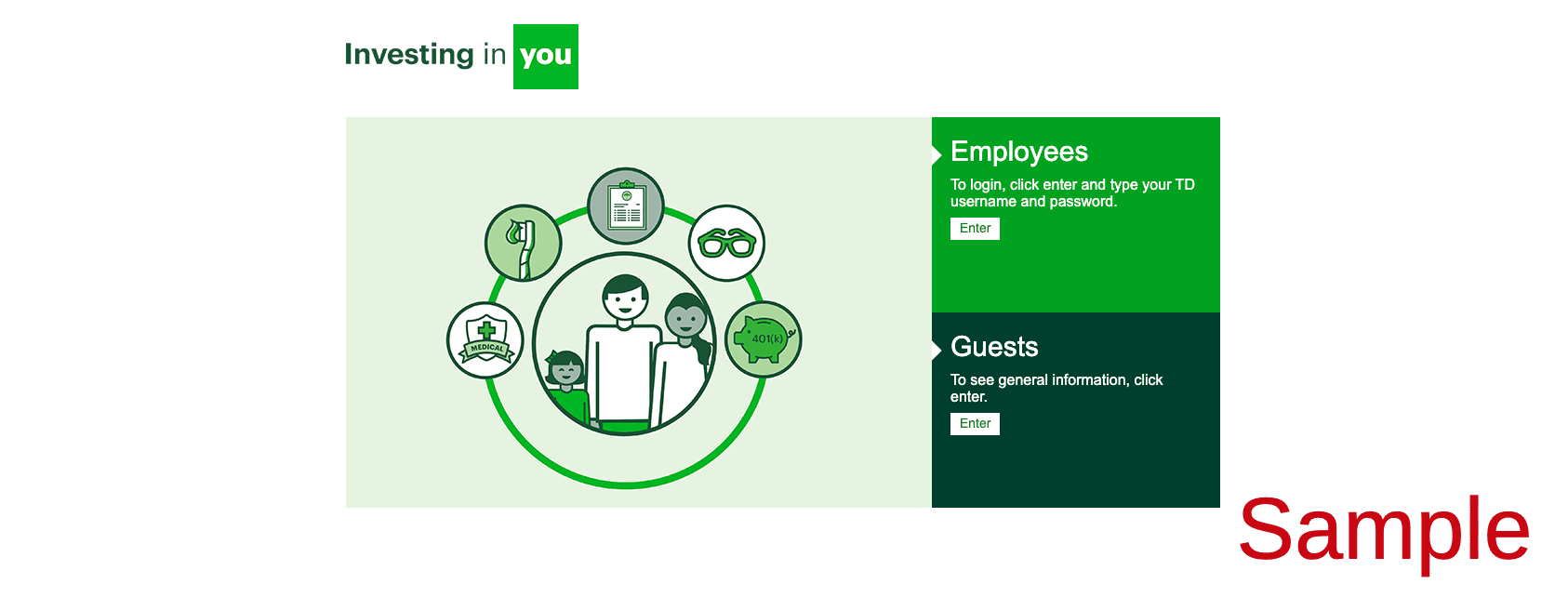 TD Bank Employee Benefits _ Login Register Enrollment Page _ Center _ Handbook _ Retiree _ tdtotalrewards-site.ehr.com