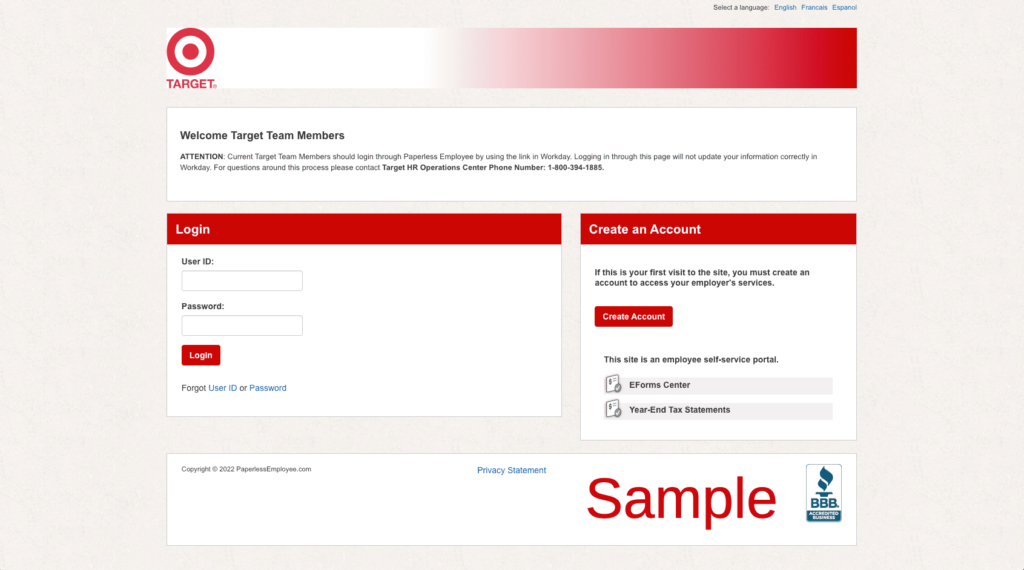 Target Employee Benefits Login | Benefits Target | Paperless Employee | Careers | www.paperlessemployee.com/target