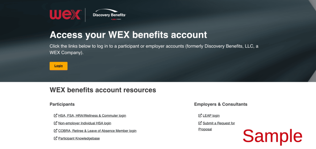 WEX Inc Employee Benefits Login | WEX Inc Benefits | Discovery | www.wexinc.com/discovery-benefits
