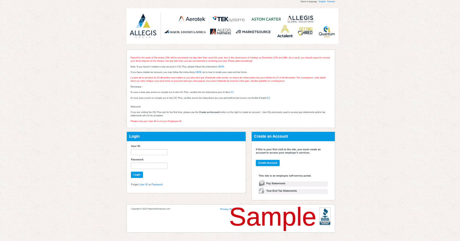 Allegis Group Employee Benefits Paperless Employee Aerotek