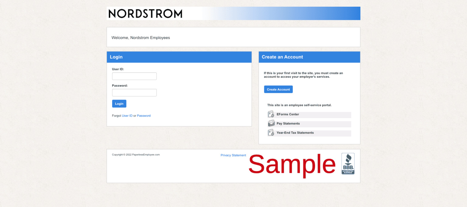 Nordstrom Employee Benefits Paperless Employee Portal