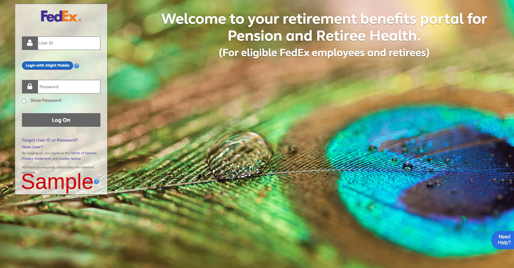FedEx Employee Benefits Login Enrollment Register Page _ YBR Benefits FedEx _ UPoint Alight _ Retirement _ retirement.fedex.com