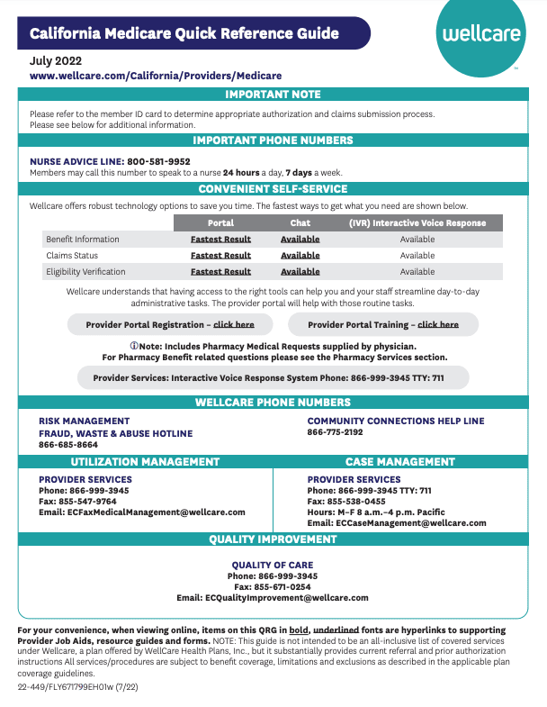 Wellcare California Provider Portal Medicare Healthcare
