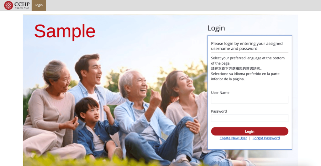 CCHP Health Plan _ Member Portal Login Register Enrollment Page _ Chinese Community Health Plan _ Member _ Medicaid _ Provider _ Medicare _ portal.cchphealthplan.com