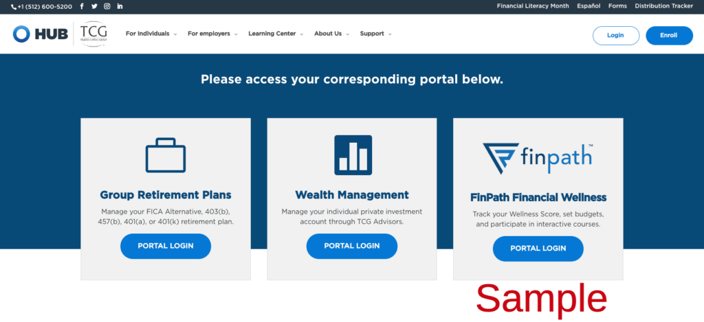 Trusted Capital Group Employee Benefits _ Login Register Enrollment Page _ TCG Service _ Retirement _ tcgservices.com_login