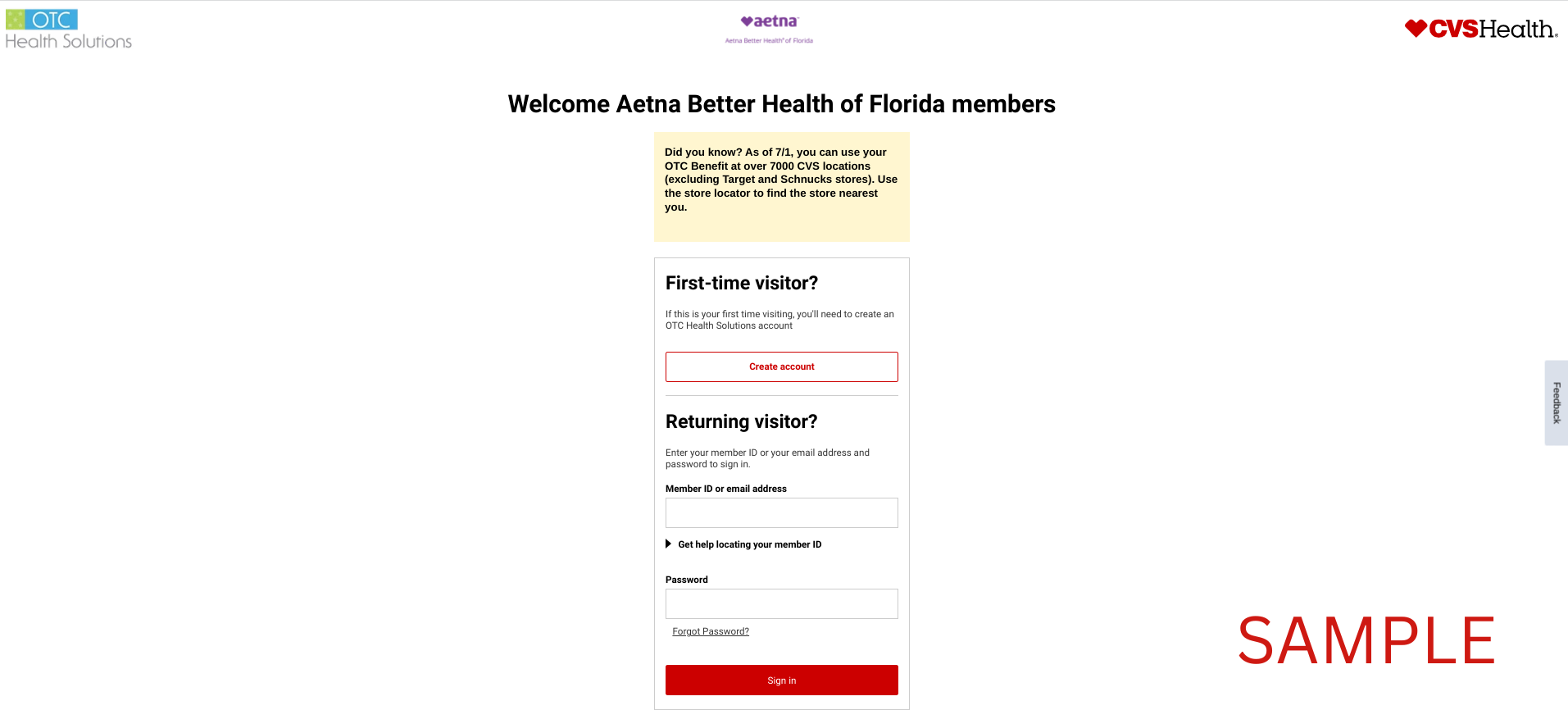 Aetna Better Health of Florida 2023 | CVS | OTCHS | Medicaid | www.cvs.com/otchs/aetnafl
