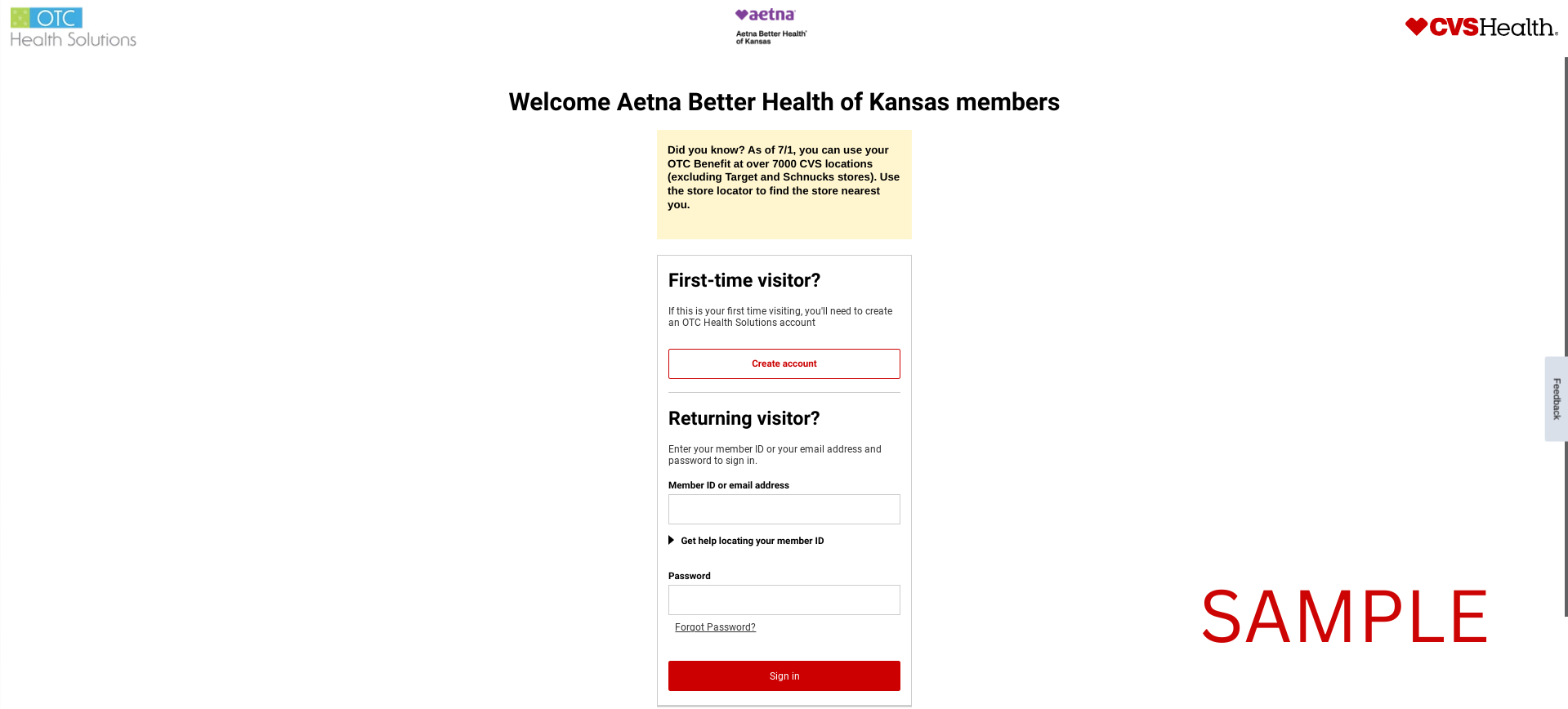 Aetna Better Health of Kansas 2023 | CVS | OTCHS | Medicaid | www.cvs.com/otchs/aetnaks