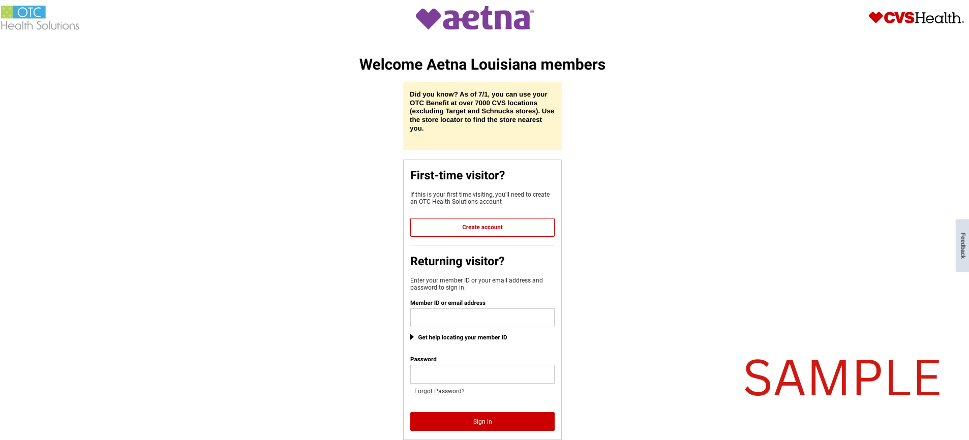 Aetna Better Health of Louisiana 2023 | CVS | OTCHS | Medicaid | www.cvs.com/otchs/aetnala