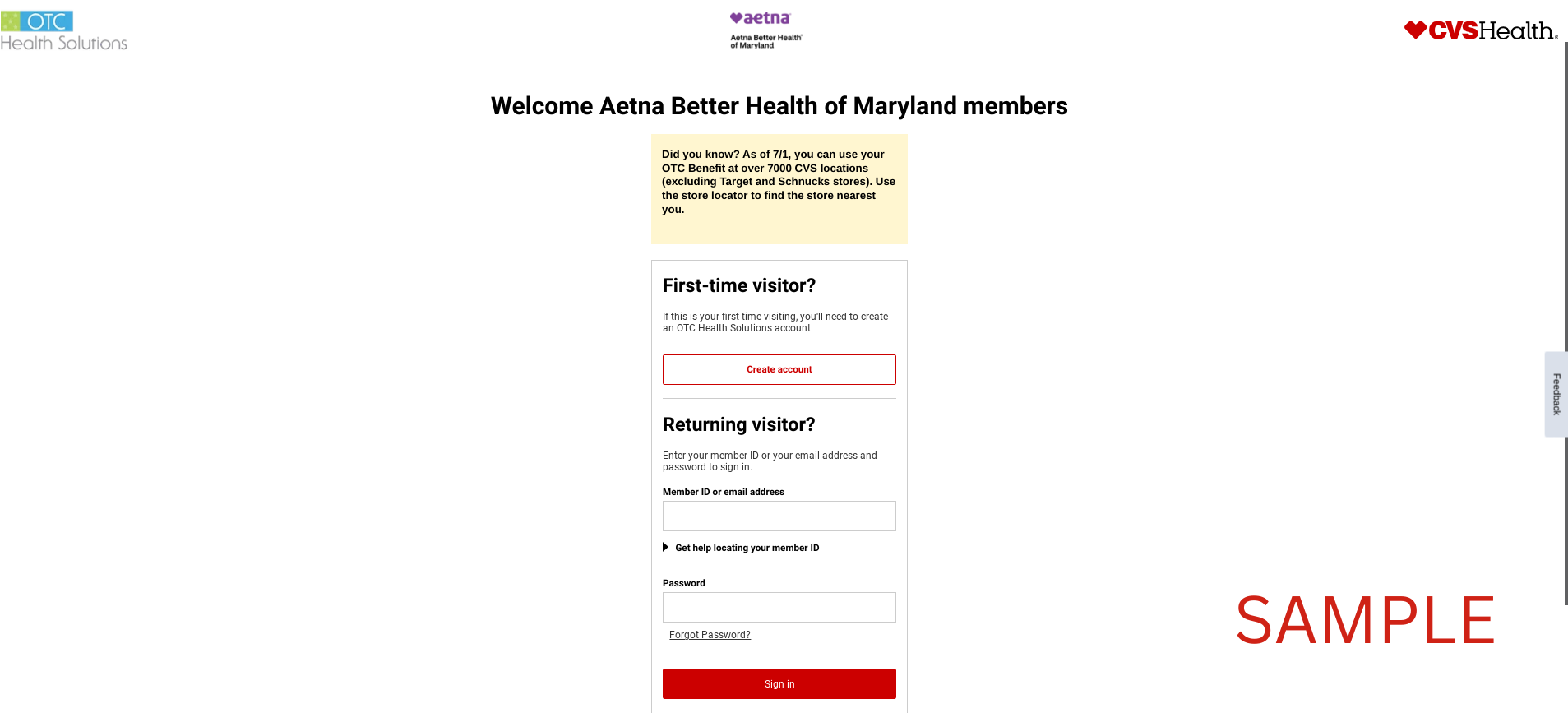 Aetna Better Health of Maryland 2023 | CVS | OTCHS | Medicaid | www.cvs.com/otchs/abhmd