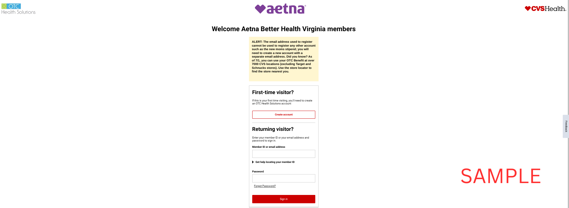 Aetna Better Health of Virginia 2023 | CVS | OTCHS | Medicaid | www.cvs.com/otchs/abhva