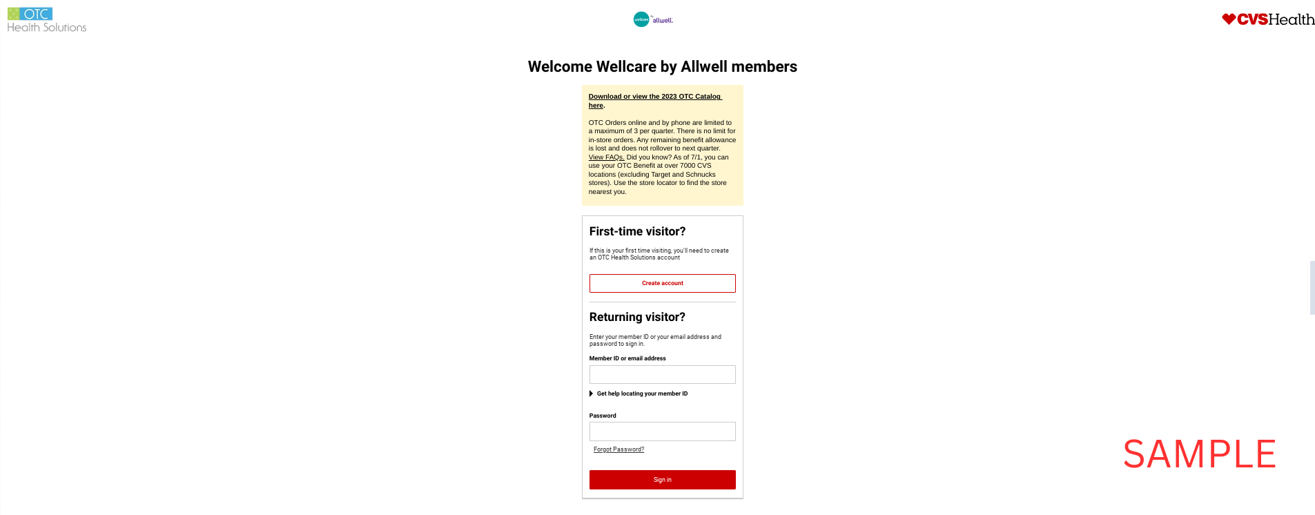 Wellcare by Allwell 2023 | CVS | OTCHS | Medicare | Members | www.cvs.com/otchs/allwell