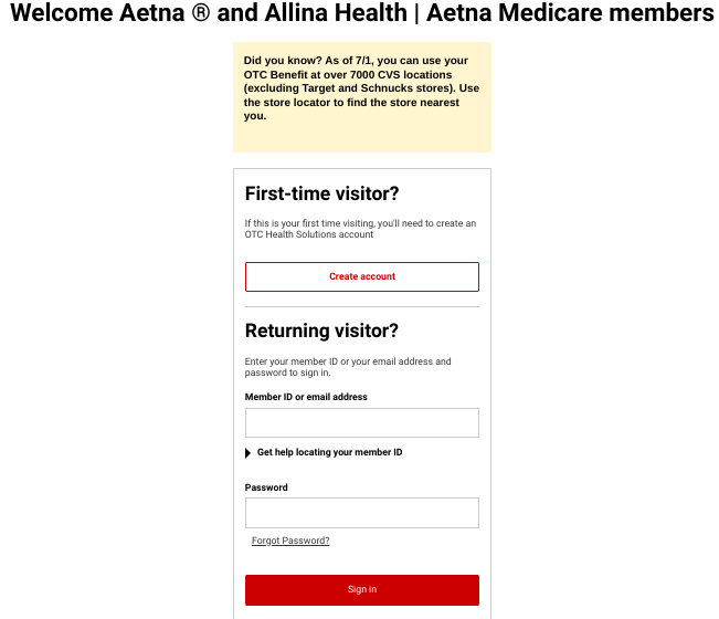 Allina Health Aetna Medicare 2023 CVS Member Benefits