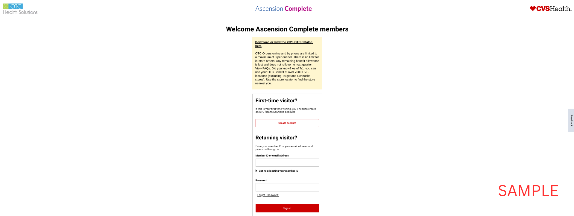 Ascension Complete 2023 | CVS | OTCHS | Medicare | Members | www.cvs.com/otchs/ascensioncomplete