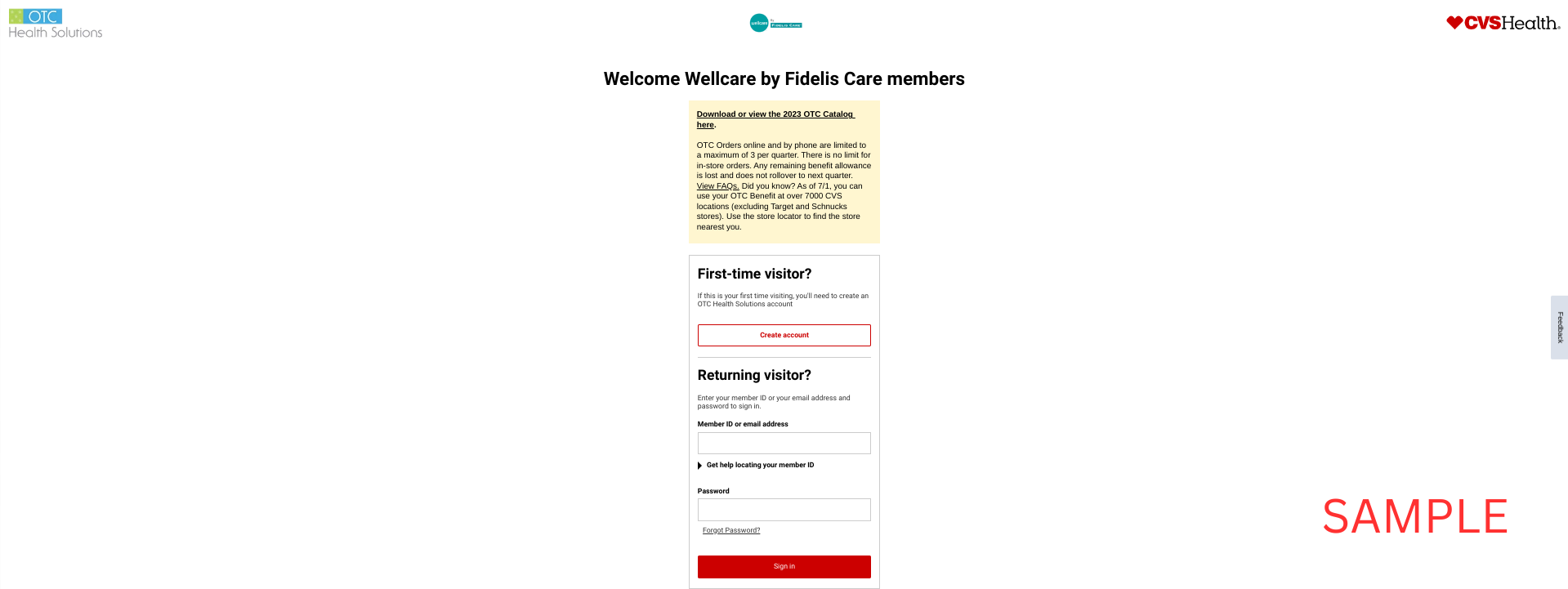 Fidelis Care 2023 | CVS | OTCHS | Member Benefits | www.cvs.com/otchs/fidelis