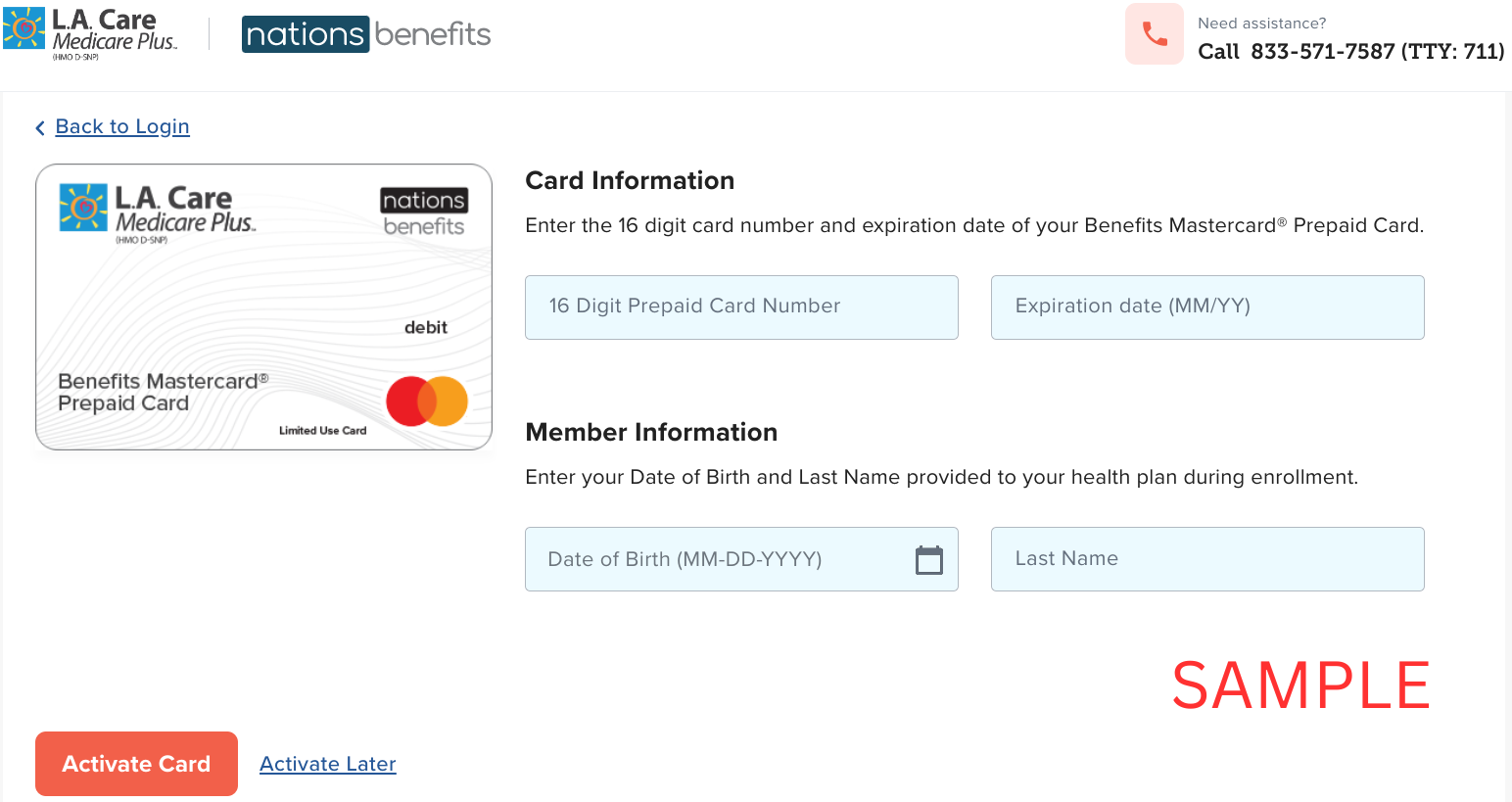 L.A. Care Medicare Plus 2023 | Benefits Mastercard| Member Portal | Member Benefits | lacare.nationsbenefits.com/activate